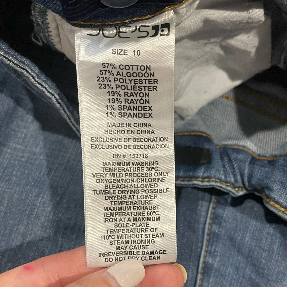 Joes Jeans Girl denim Crop Stretch Raw Hem size 10